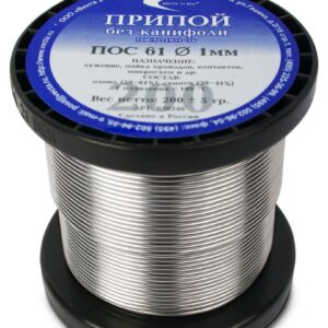 Припой ПОС 61 проволока, катушка ф1мм (200г)