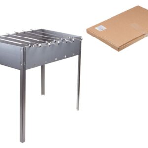 Мангал сборный "Стандарт" с шампурами в г/карт.кор. (500х300 х500х0,7толщ., 6 шамп.), PERFECTO LINEA