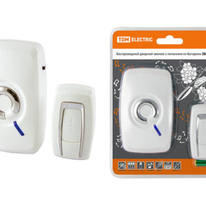 Звонок беспроводной на батарейках ЗББ-11/1-36М (36 мелодий, кнопка IP30, 3х1,5В АА) TDM