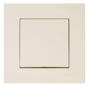 Выключатель двухполюсный (скрытый, винт. зажим) кремовый, RITA, MUTLUSAN