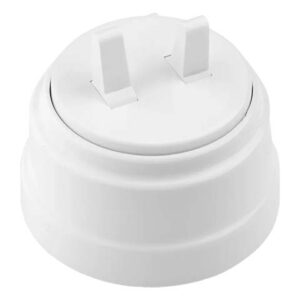 Выключатель 2 клав. тумблер. (открытый, до 10А) белый, Ретро, BYLECTRICA