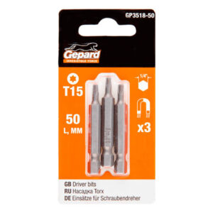 Насадка TORX T15 50мм  3шт GEPARD (GP3518-50)
