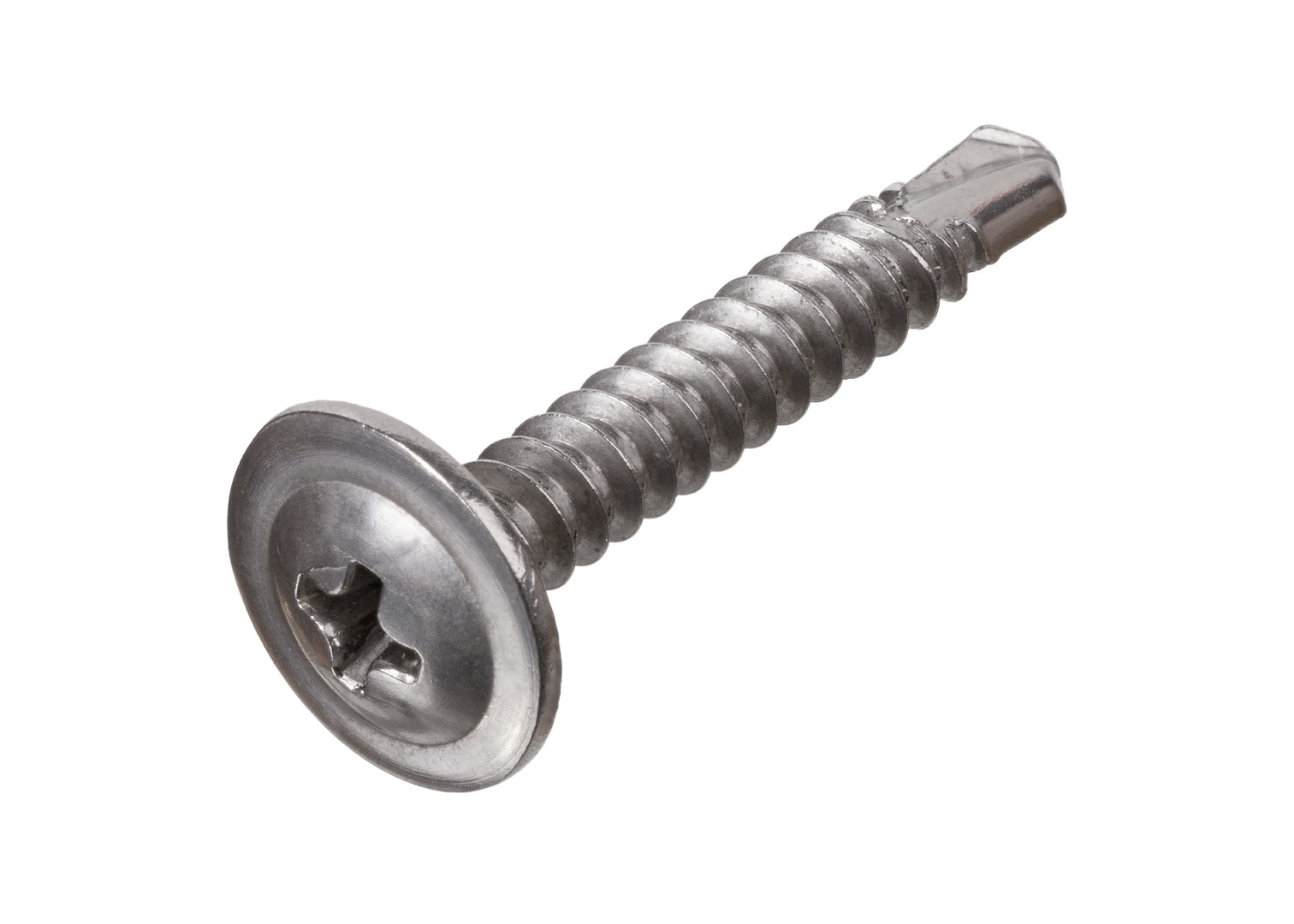 Саморез 4.2х32 мм с прессшайбой, со сверлом, нерж.сталь (А2) (25 шт в зип-локе) STARFIX