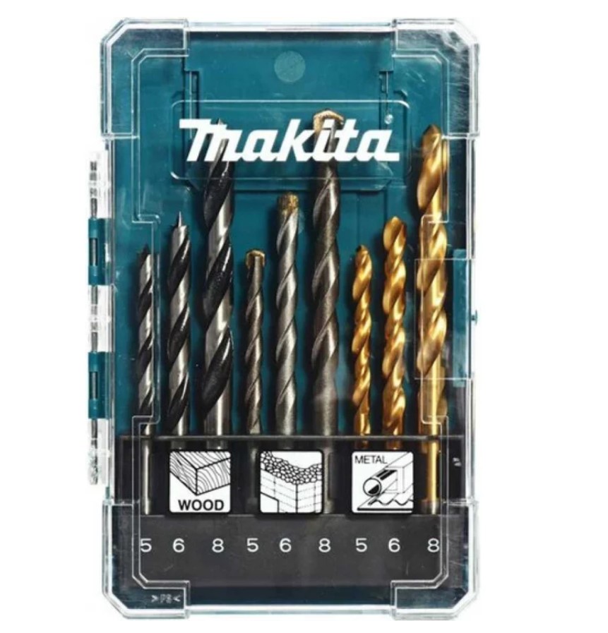 Набор сверл смеш. 9шт (дер., мет., бет.) MAKITA