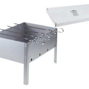 Мангал со складным дном с шампурами в г/кор.(335х230х230, дно 2шт., 4 шамп.угл.), PERFECTO LINEA