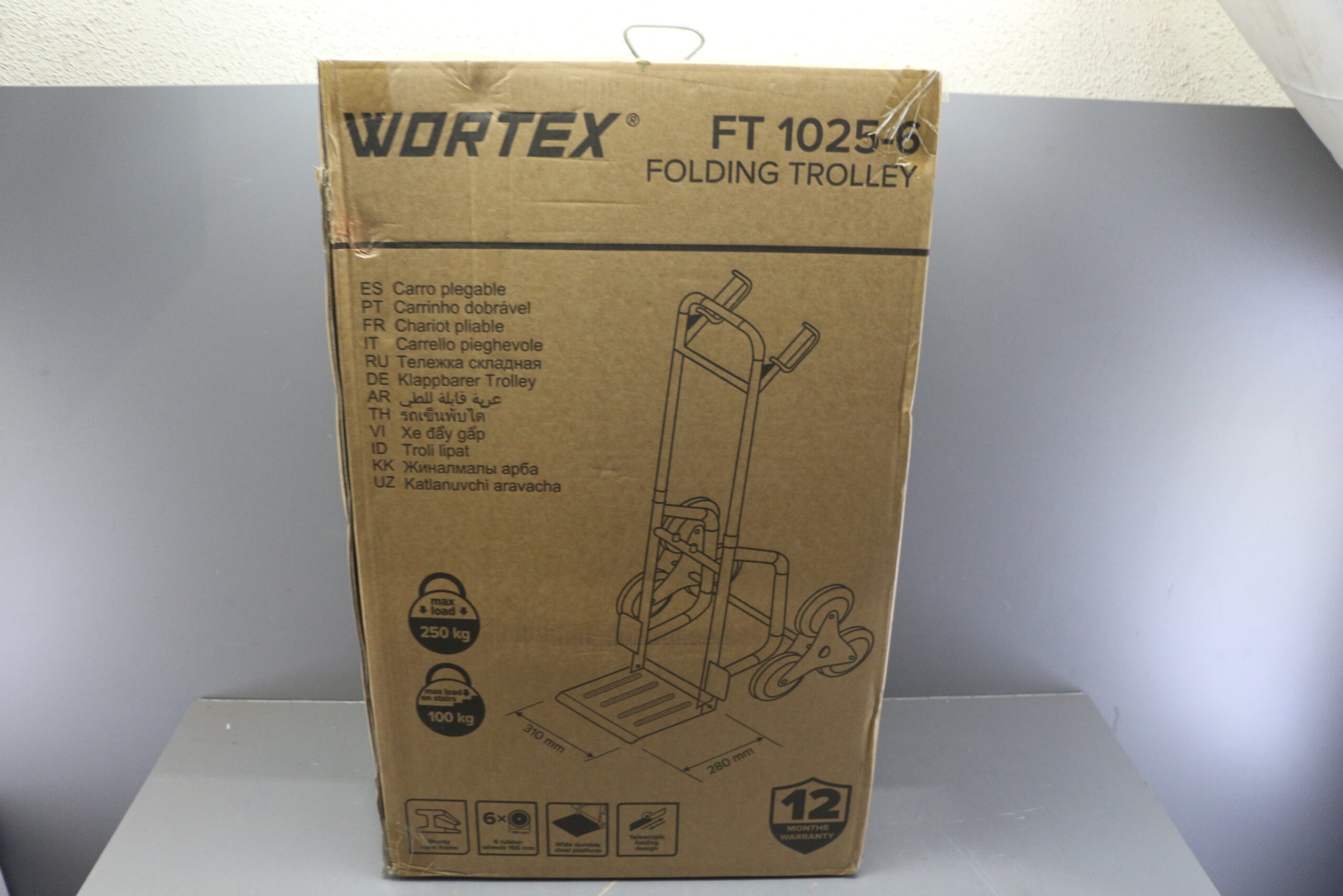 Тележка складная WORTEX FT 1025-6, 250 кг/ 100 кг, 6 колес для ступеней уцененный (0223547940)
