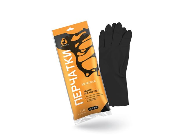 Перчатки КЩС тип 1 р-р 7(S) К80 Щ40 (инд. уп.) JETA SAFETY