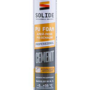 Клей-пена полиуретановая професс. SOLIDE Cement (850 мл)