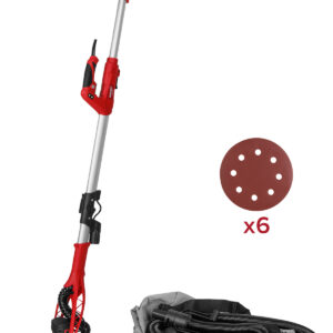 Шлифмашина для стен и потолков WORTEX LX DG 2275 в кор. с штангой, 750 Вт, 225 мм, эксц., LED