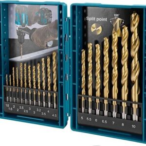 Набор сверл по металлу HSS-TiN Economy 1.5-10 мм (19 шт) MAKITA