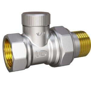 Кран вентильный прямой 1/2" вн.-нар для радиатора, LD