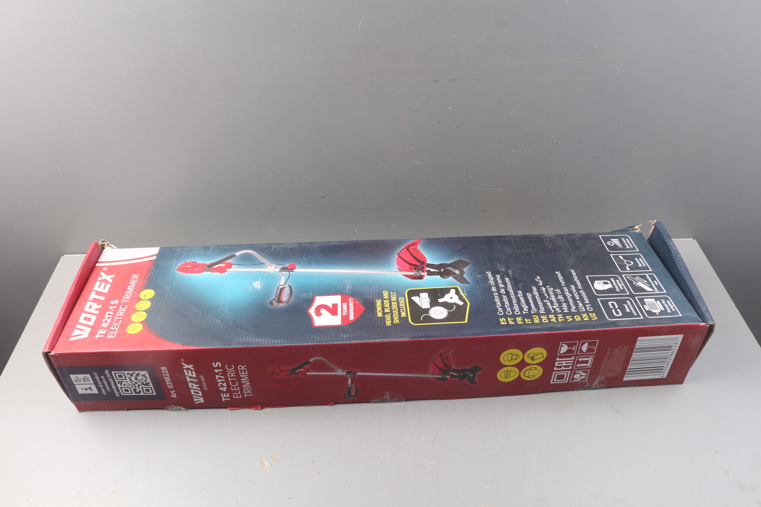 Триммер Wortex TE 4217-1 S в кор. 1500 Вт, шир.скаш.42 см леска, 25.5 см нож уцененный (3846671400