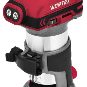 Аккум. фрезер кромочный WORTEX CMM 1835-1 в кор. ALL1 XLT SOLO БЕСЩЕТ., 18 В, цанга 6/8, рег. об.